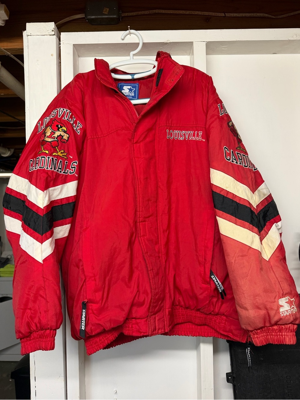 Starter Louisville Cardinals Vintage Puffer Jacket Size Large
